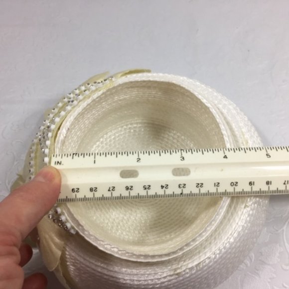 VTG White Fancy Doll Mannequin Stuffed Animal Derby Hat by Ann Marie Small - Picture 13 of 15